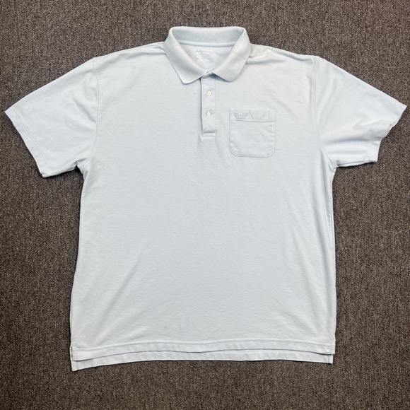Ivy Crew Classic Pique Pocket Polo Shirt XXL Light Blue Dadcore Relaxed Fit — photo 2
